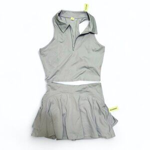 NWT Old Navy Active Blue Zip Front Racerback Top – Size M – Preppy Golf Vibes